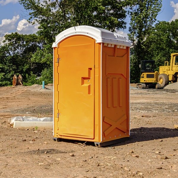 how often are the portable restrooms cleaned and serviced during a rental period in Wilderness Rim Washington